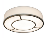 AFX Lighting RVEF2032LAJUDSNLW-MSBB 42W LED Reeves Flush Mount with With Motion SEnsor & Battery Backup, 120V-277V, Selectable CCT - Satin Nickel Finish