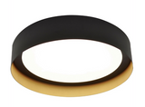 AFX Lighting RVF121400L30D1BKGD Reveal 12" Led Flush Mount - 3000k - 120v - Black / Gold Finish