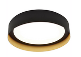 AFX Lighting RVF121400L30D2BKGD Reveal 12" Led Flush Mount - 3000k - 120-277v - Black / Gold Finish