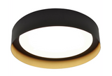 AFX Lighting RVF162600L30D1BKGD Reveal 16" Led Flush Mount - 3000k - 120v - Black / Gold Finish