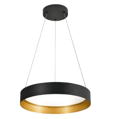 AFX Lighting RVP20L30D1BKGD Reveal 20" Led Pendant - 3000k - 120v - Black / Gold Finish