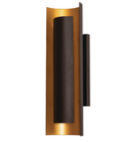 AFX Lighting RVS0416L30D1BKGD Reveal 16" LED Wall Sconce Light - 3000k - 120v - Black / Gold Finish