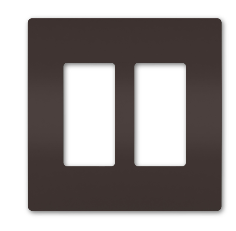 Wattstopper RWP262 RADIANT® 2-Gang Screwless Wall Plate, Brown