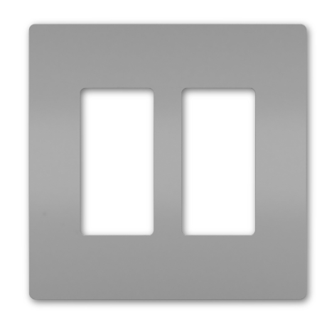 Wattstopper RWP262GRY RADIANT® 2-Gang Screwless Wall Plate, Gray