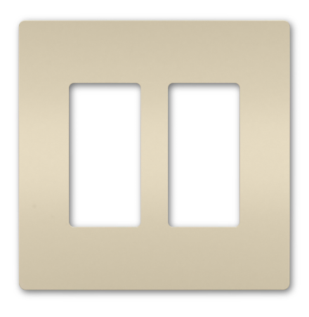 Wattstopper RWP262LA RADIANT® 2-Gang Screwless Wall Plate, Light Almond