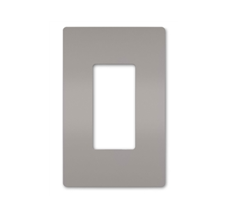 Wattstopper RWP26GRY Radiant 1-Gang Screwless Wallplate, Gray Finish