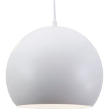 AFX Lighting RXYP12WH 10" 60W LED E26 Roxy Pendant Light, 120V, White Finish