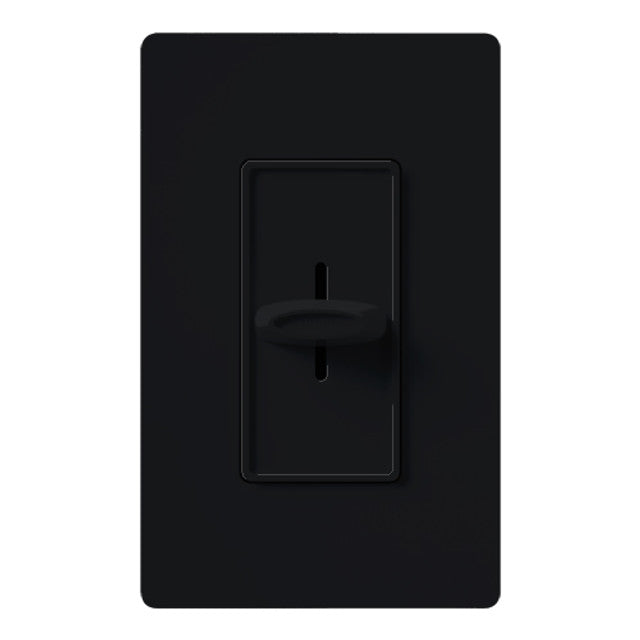 Lutron S-1000-BL Skylark Slide-To-Off Single Pole Dimmer, 1000W Max, Black Finish
