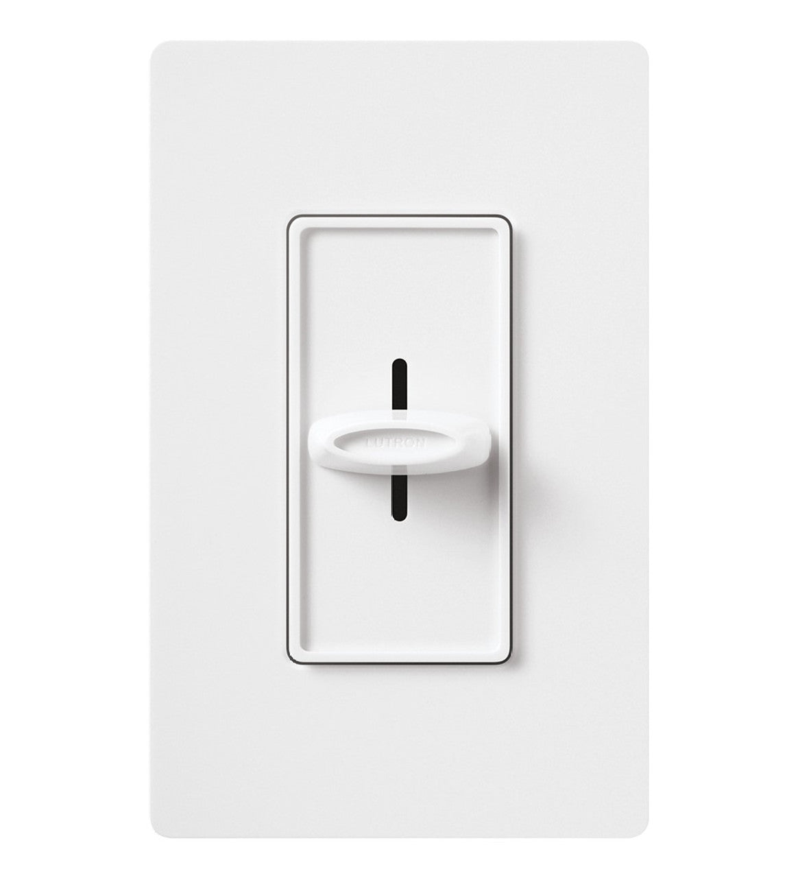 Lutron S-1000-WH Skylark Slide-To-Off Single Pole Dimmer, 1000W Max, White Finish