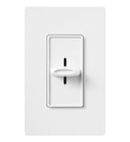 Lutron S-1000-WH Skylark Slide-To-Off Single Pole Dimmer, 1000W Max, White Finish