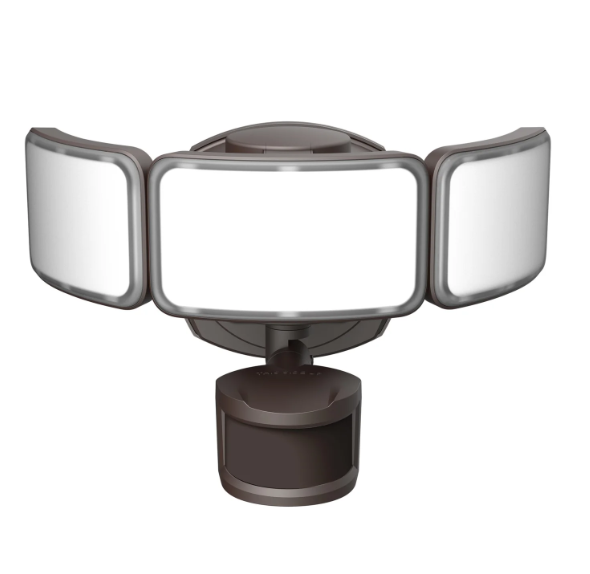 Feit Electric S10.5TFL/850/MOT/BZ 46W Daylight (5000K) Bronze Triple Head Dusk to Dawn Motion Sensor LED Flood Light Color Temperature 5000K , Wattage 46W, Voltage 120V Pack 1