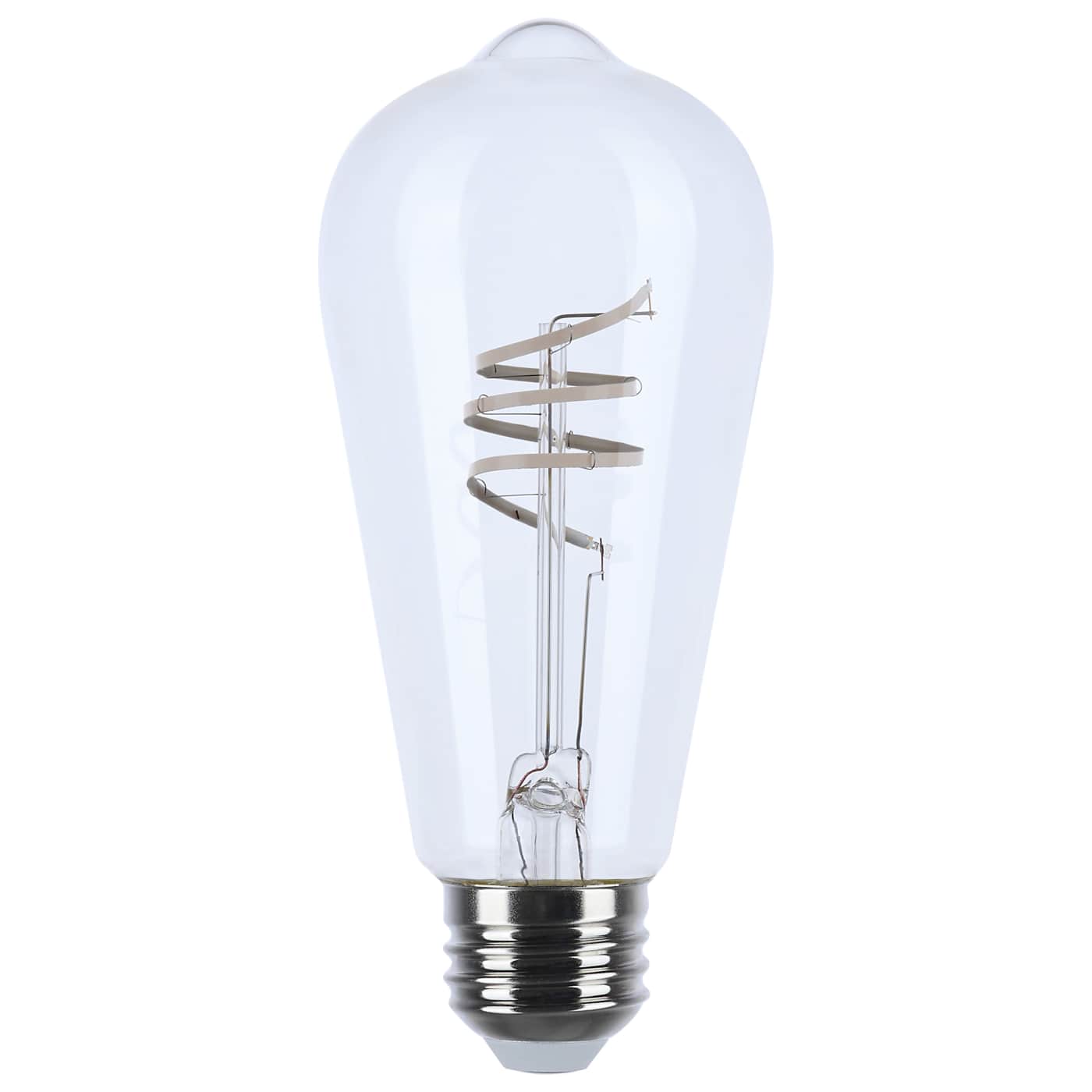 SATCO S10520 6W LED ST19 Bulb Clear Flex Gray Coil Filament