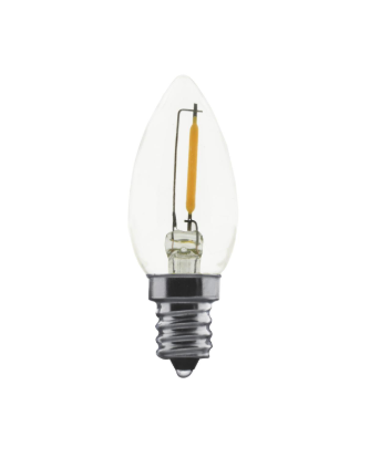 SATCO NUVO S11308 0.7 Watt LED; C7; Clear; 2700K; Candelabra base; 120 Volt; Carded 2 Pack Light Bulb
