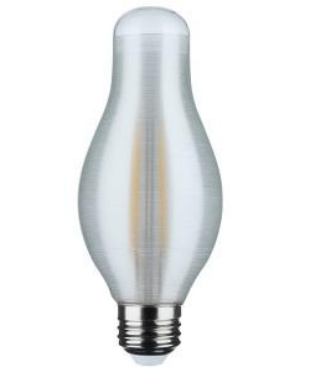 SATCO NUVO S11312 7 Watt H19 LED; 2000K CCT; Medium Base; Satin Spun Finish; 120 Volt Light Bulb