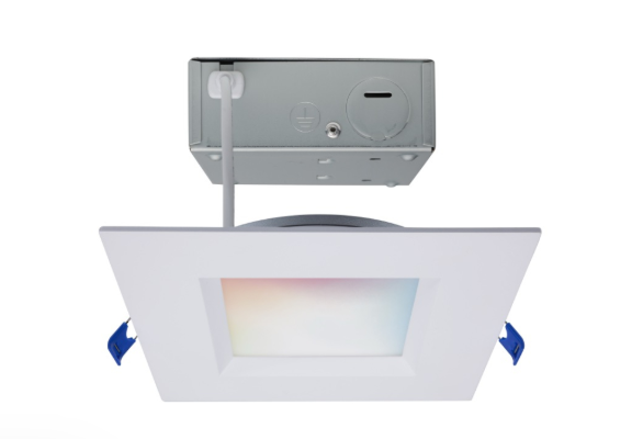 SATCO S11567 Starfish Smart LED Regressed Downlight - 6IN Square - 12W - Tunable White and RGB - 120V - White Finish