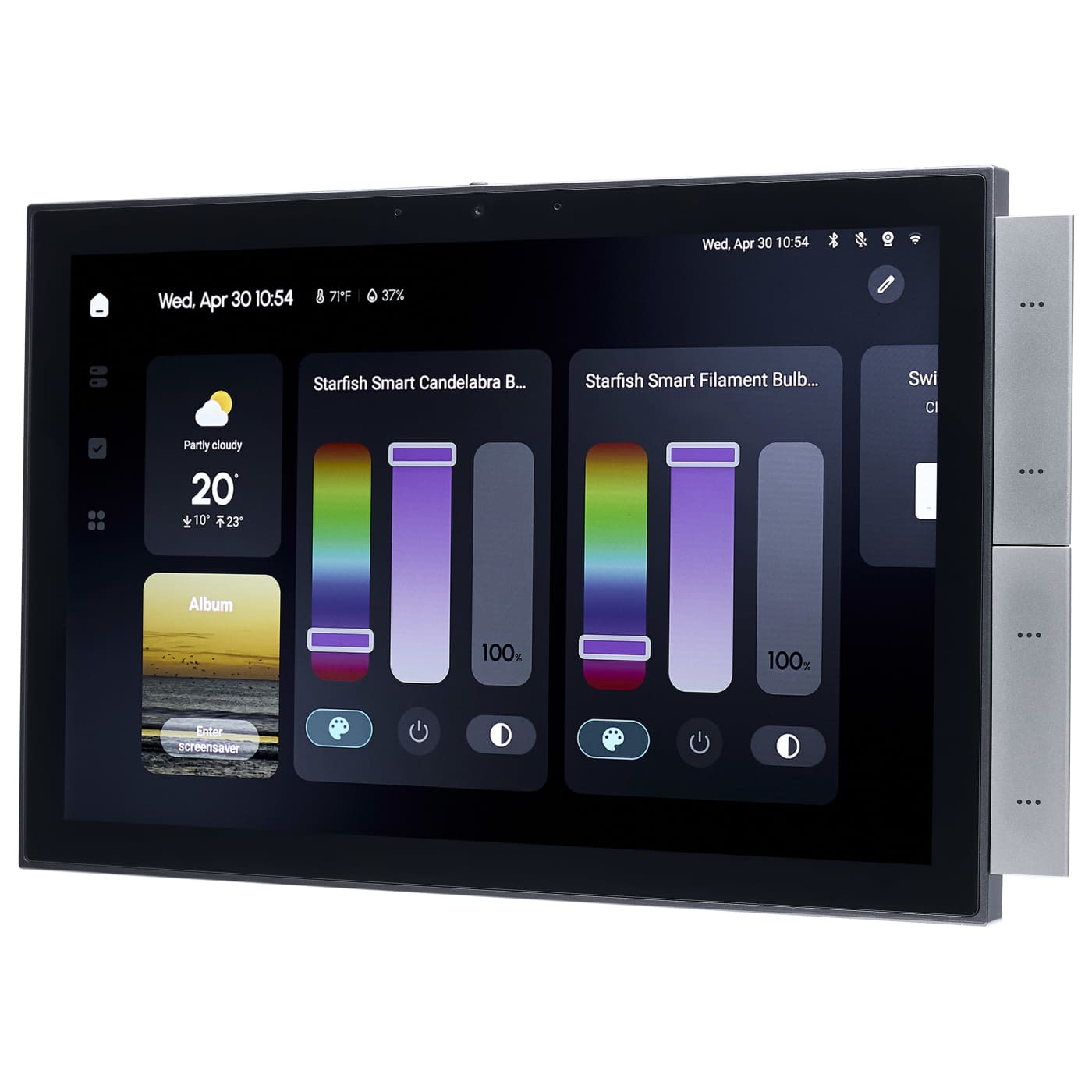 Satco S11576 Edgewood 10 Inch STARFISH Smart In Wall Control Panel 120-240V