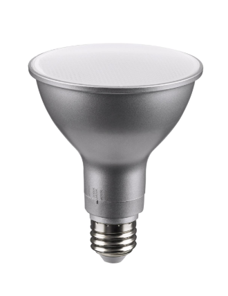 SATCO S11587 11 Watt PAR30LN LED; Medium Base; Silver Finish; CCT Selectable; 120 Volt; 60 Degree Beam Angle Light Bulb