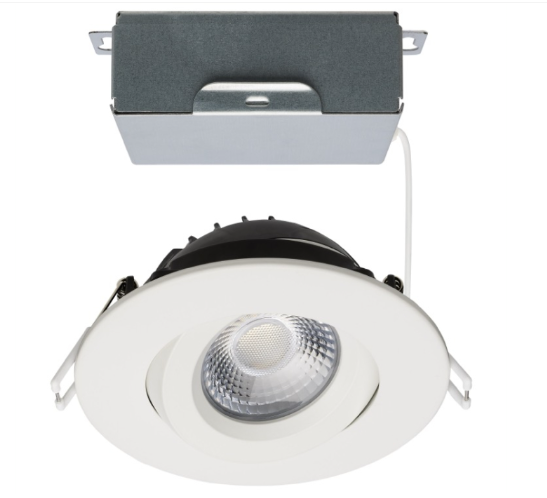 SATCO S11618R1 Architectural LED Gimbal Downlight - 4IN Round - 12W - CCT Selectable - White - 850 Lumens - 120V