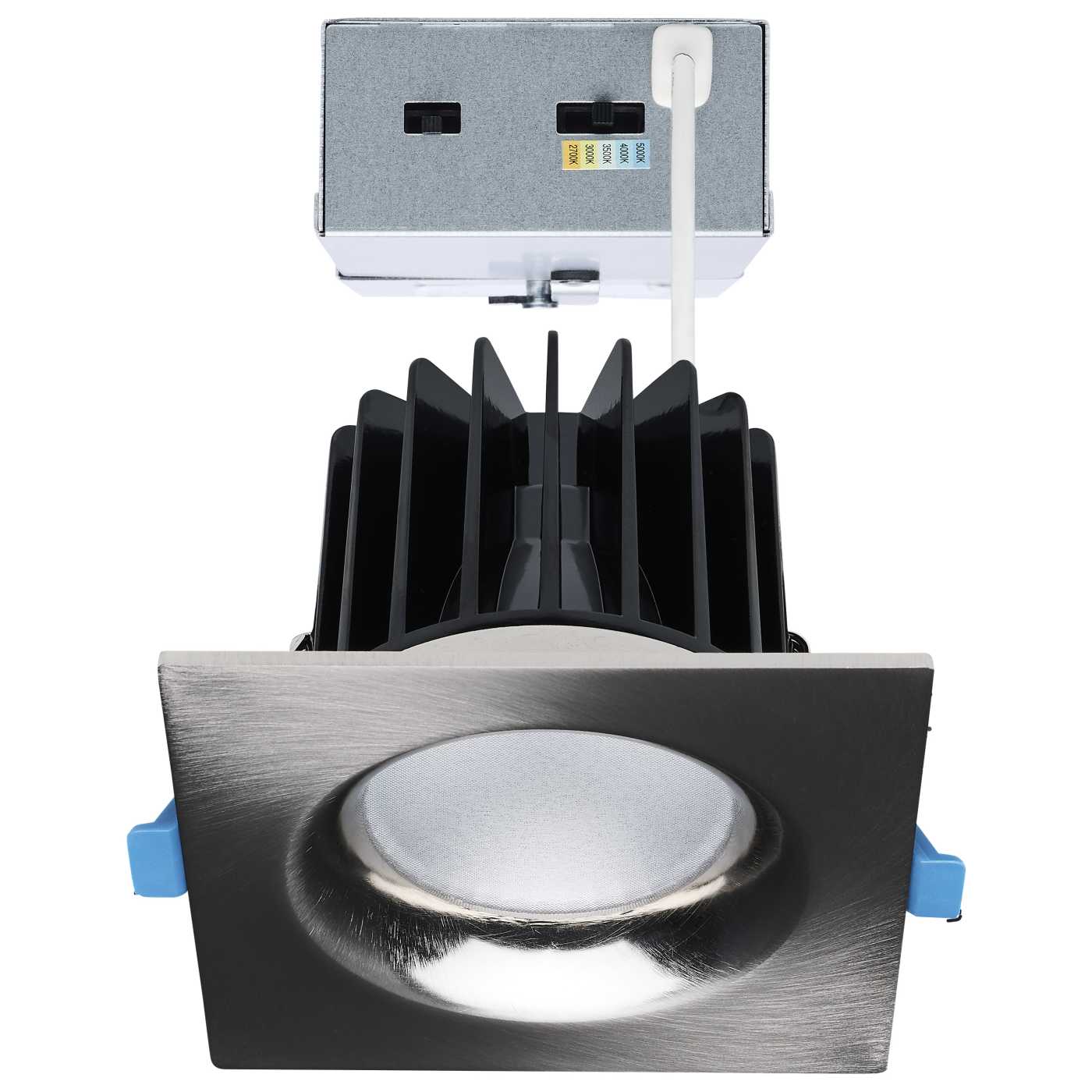 Satco S11675 ColorQuick 16/20/24W LED CCT Selectable 4.8" Square Brushed Nickel Recessed Downlight