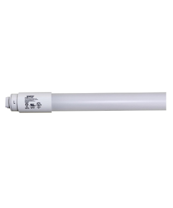 SATCO S11753 18 Watt T8 LED; Recessed Double Contact HO/VHO Base; CCT Selectable; Type B; Ballast Bypass; PET Shatterproof Coated; White Finish; 48 Inches; 120-277 Volt Tube Light