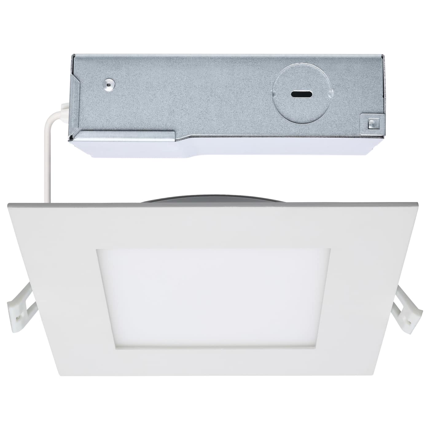Satco S11830R1 ColorQuick Integrated LED Recessed Ceiling Light -  Square - CCT: Selectable - Finish: White
