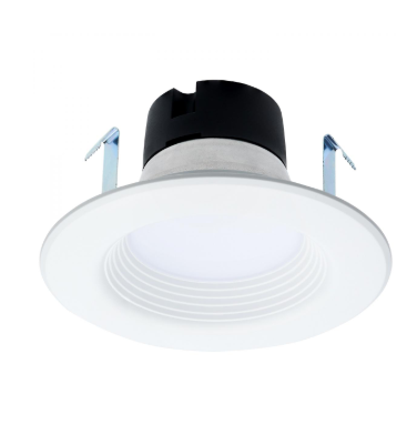 SATCO S11838 6.5 Watt LED Downlight Retrofit; 4 Inch Baffle; CCT Selectable; 12 Volts; Matte White Finish