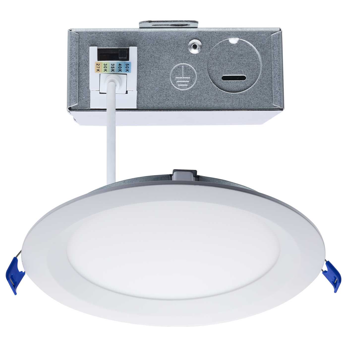 Satco S11872R1 Direct Wire Downlight Recessed Ceiling Light -  Round - Remote Driver - CCT: Selectable - Finish: White
