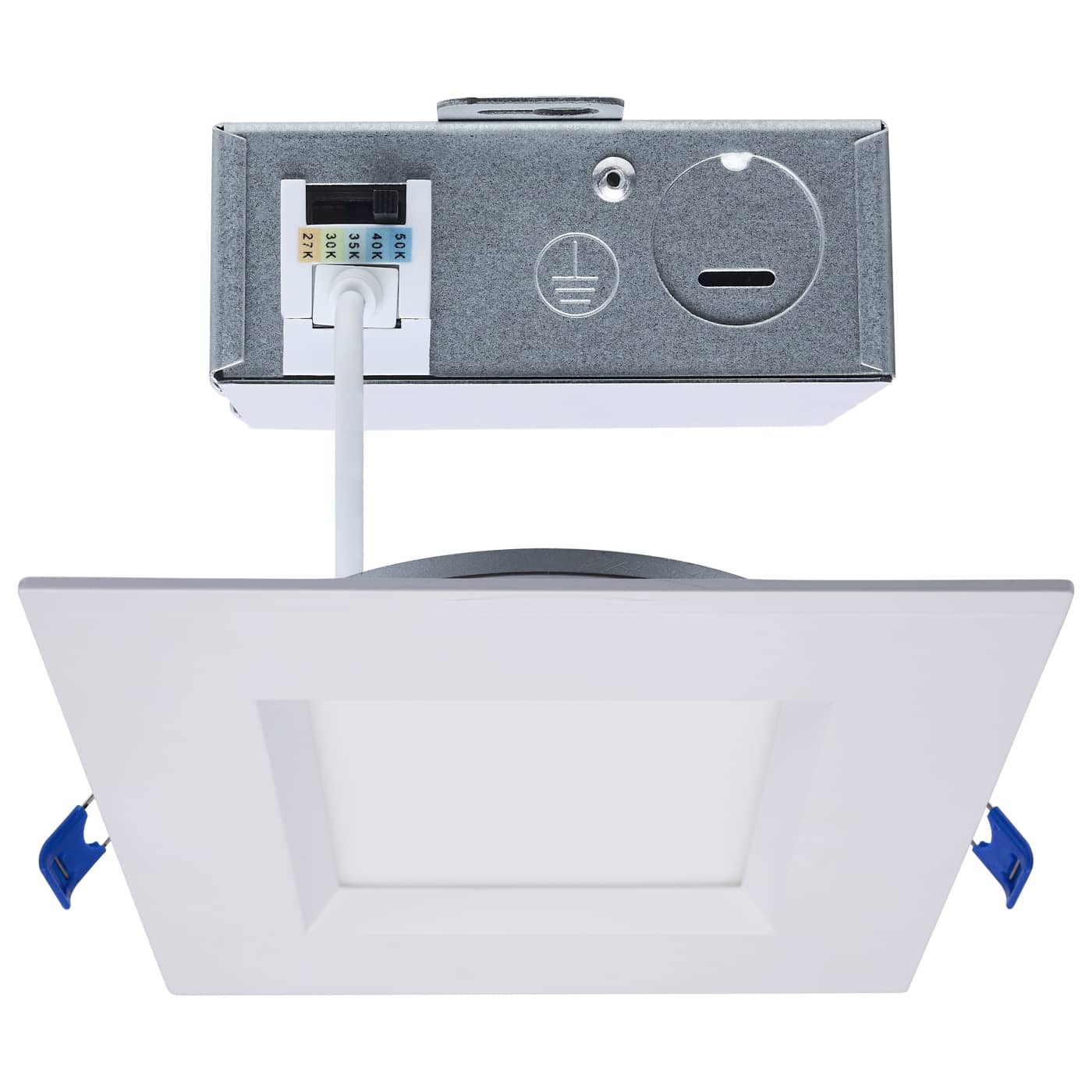 Satco S11873R1 Direct Wire Downlight Recessed Ceiling Light -  Square - Remote Driver - CCT: Selectable - Finish: White