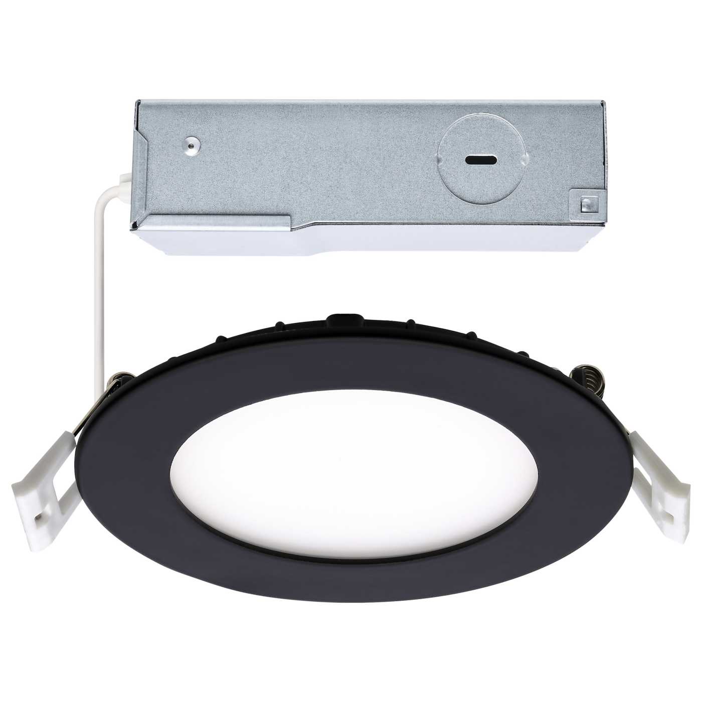 Satco S11874R1 Direct Wire Downlight Recessed Ceiling Light -  Round - Remote Driver - CCT: Selectable - Finish: Black