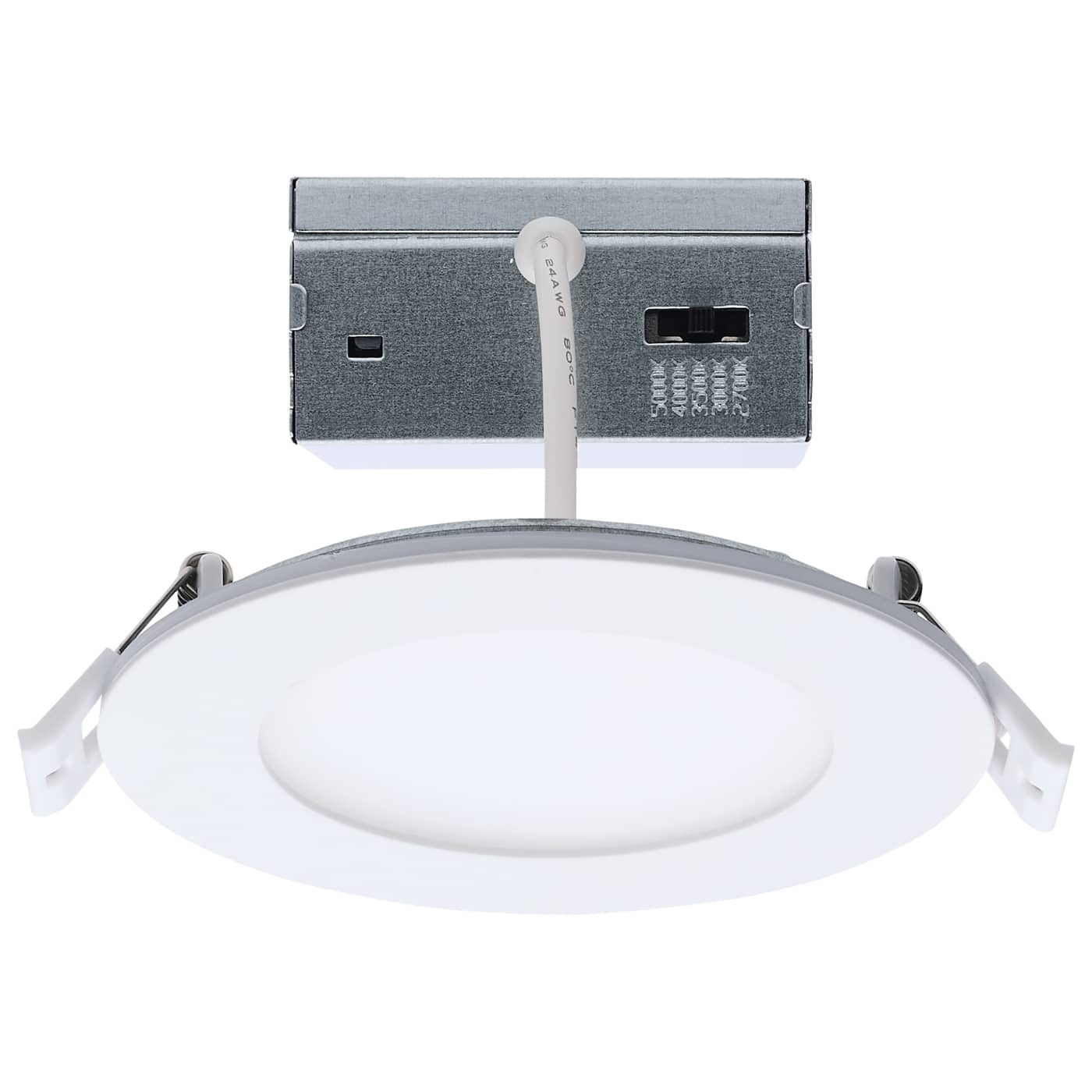 Satco S11886 Direct Wire Downlight with Night Light Recessed Ceiling Light - Round - Remote Driver - CCT: Selectable - Finish: White