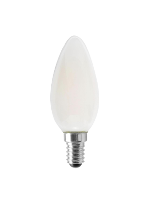SATCO S12117 4.5 Watt; B11 LED; Frosted; 350 Lumens; 3000K; European base; 120 Volt Light Bulb