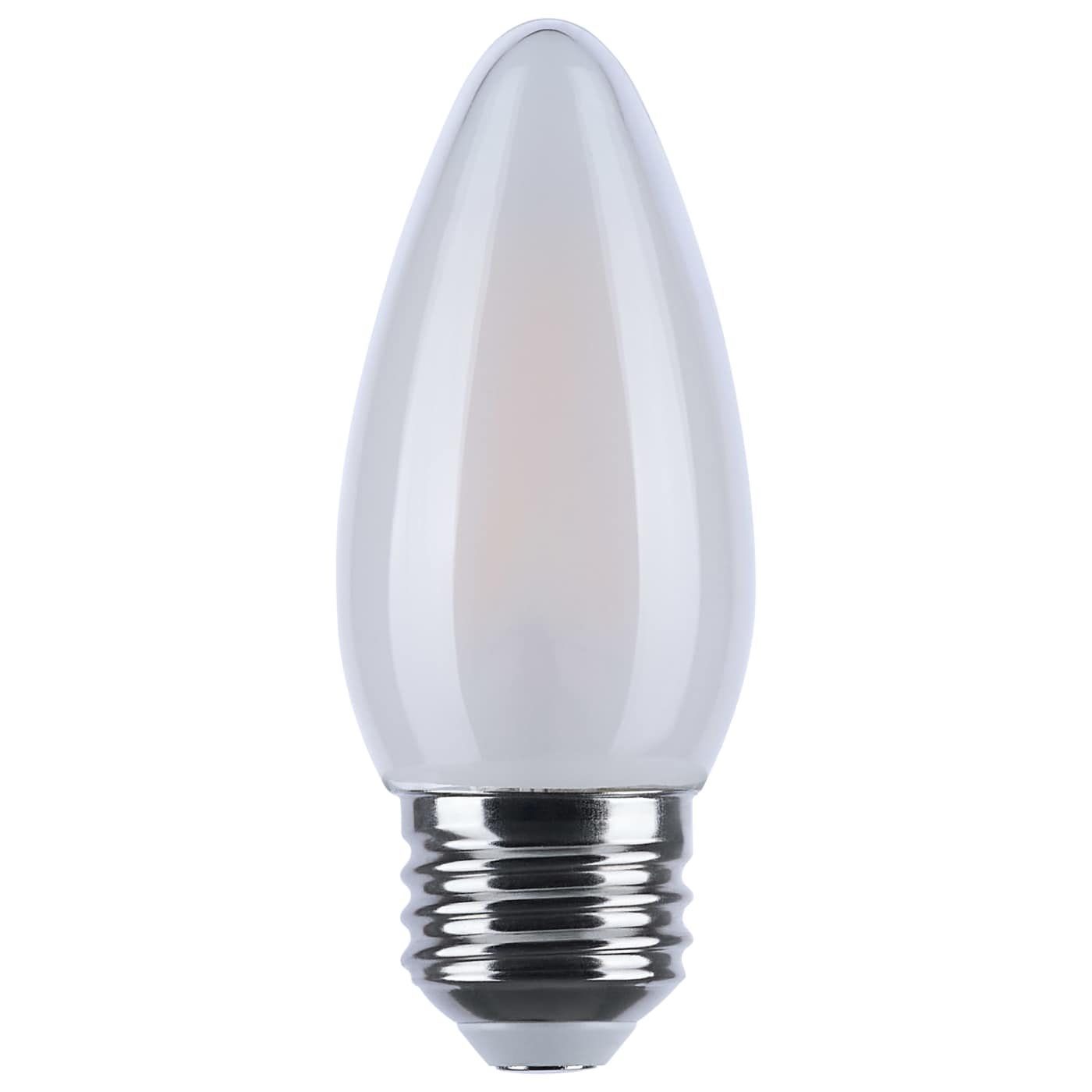 Satco S12160 ColorQuick 4.5W LED B11 Filament Dim-to-Warm 3000K–2000K E26