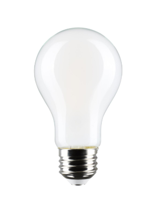 SATCO S12467 8 Watt A19 LED; Soft White; 3000K; Medium Base; 120 Volt; 4-Pack Light Bulb