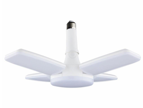 SATCO S13147 60 Watt LED Multi-Beam Utility/Garage Lamp; 5000K Natural Light; White Finish; 120 Volt Light Bulb