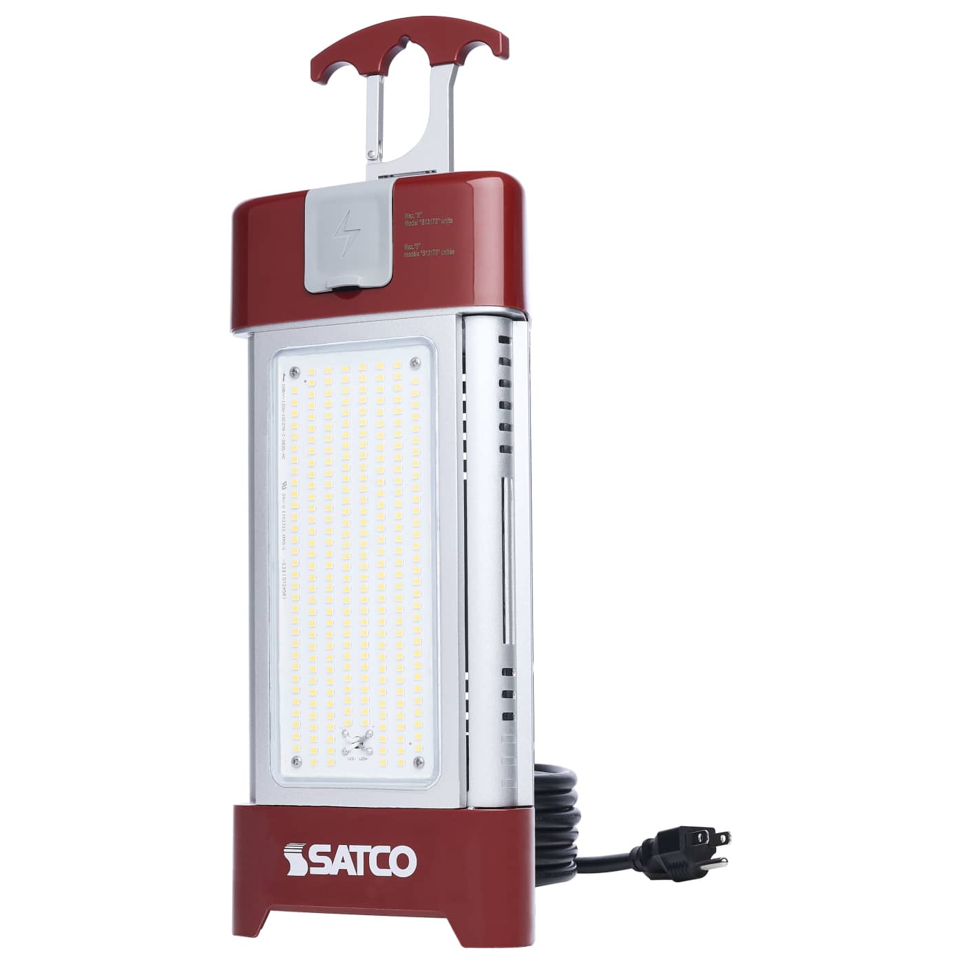 Satco S13175 120W LED Work Light 5000K 19820 Lumens Multi-Beam Red 120V