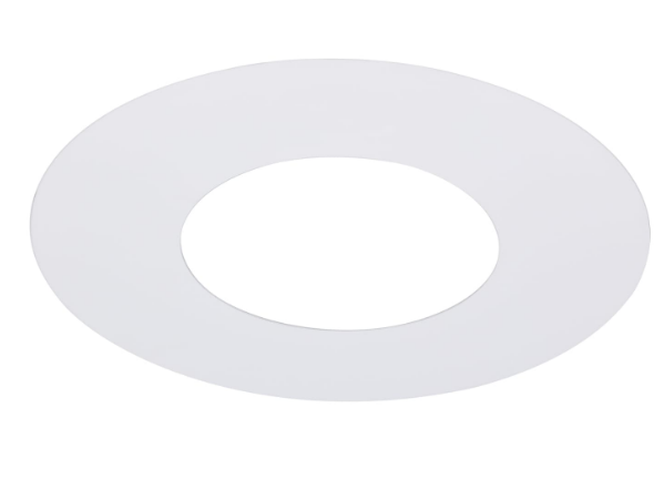 SATCO S13540 4-Inch Flat Goof Ring for Commercial Downlights; Round; White Finish
