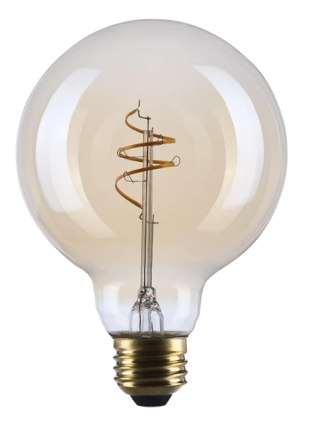 SATCO S14213 5.5 Watt G30 LED 2000K CCT Medium Base Clear Glass Amber Coil Filament Dimmable 120 Volt