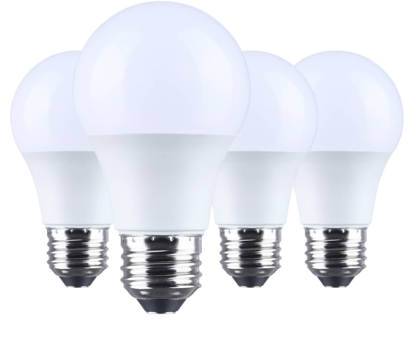 SATCO S14328 12W LED A19 Light Bulb 4000K Natural White Medium Base Plastic 120V 4-Pack