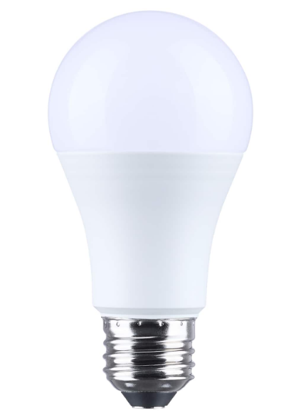 SATCO S14335 15W LED A19 Light Bulb, 3000K Warm White, Medium Base, Plastic Construction, 120V, 1-Pack