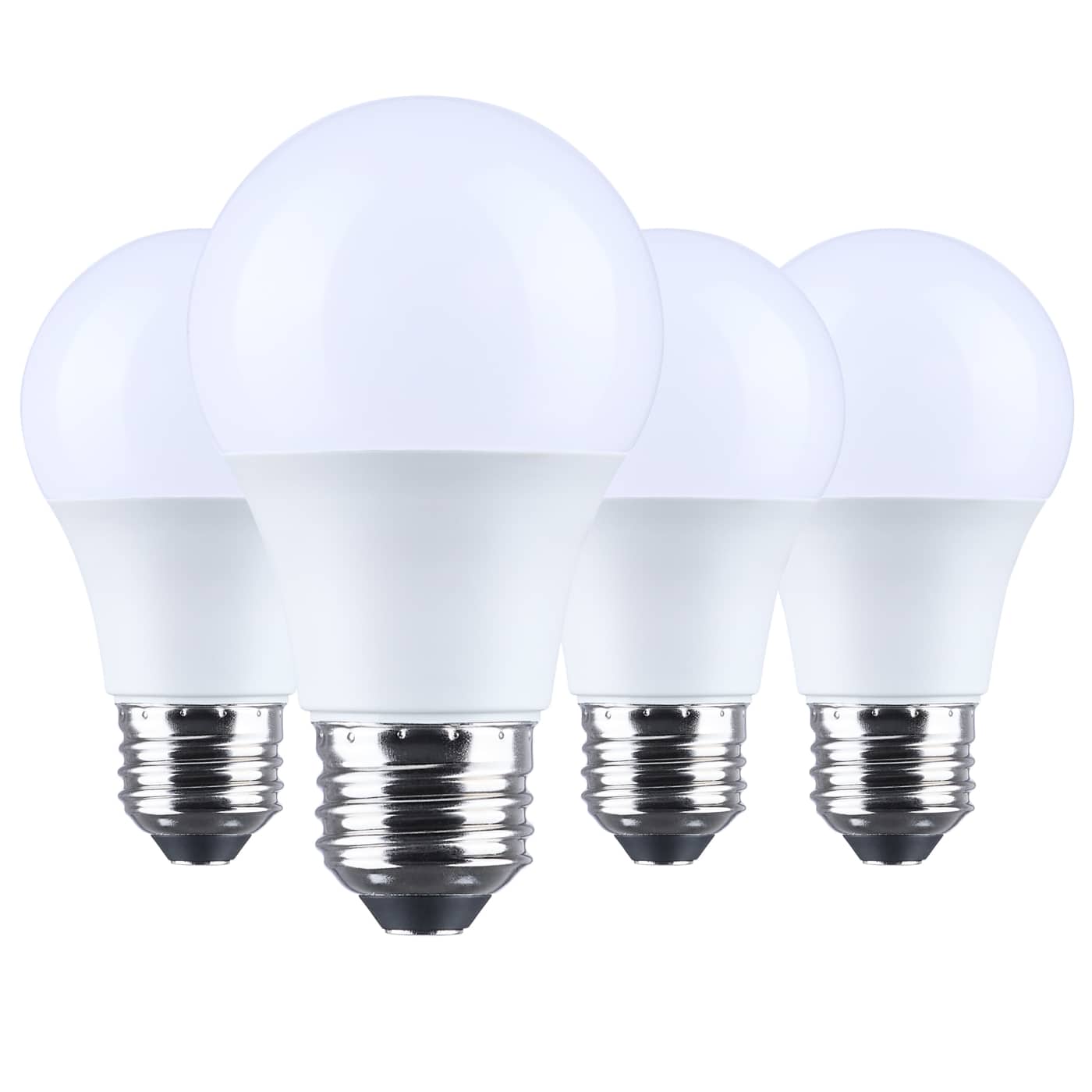 Satco S14347 6.5W LED A19 Medium E26 Plastic Base - CCT: 3000K - 120 Volt - Pack of 4