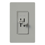 Lutron S2-LFSQ-GR Skylark Dual Slide-To-Off Fan & Light Control, Gray Finish