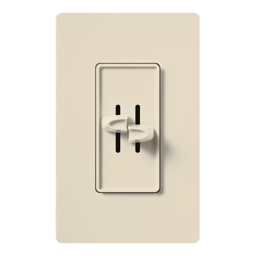 Lutron S2-LFSQ-LA Skylark Dual Slide-To-Off Fan & Light Control, Light Almond Finish