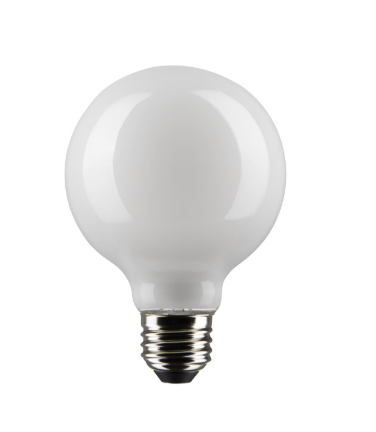 SATCO S21233 4.5 Watt G25 LED; White; Medium base; 90 CRI; 5000K; 120 Volt Light Bulb