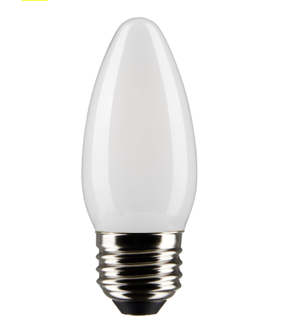 SATCO S21880 4 Watt B11 LED; Frost Finish; Medium Base; 5000K; 120 Volt; 2-Pack Light Bulb
