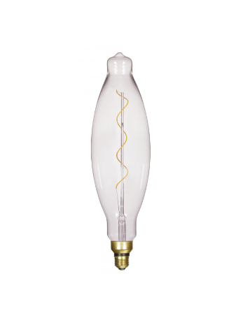 SATCO S22431 4 Watt BT38 LED vintage style; Clear; 25000 Average rated hours; Medium Base; 120 Volt Light Bulb