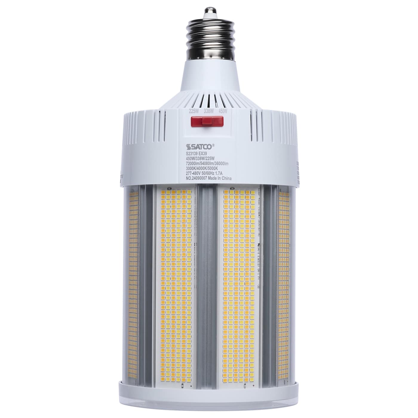 SATCO S23139 450W 338W 225W LED Corncob 3000K/4000K/5000K 277-480V EX39 1000W HID Replacement