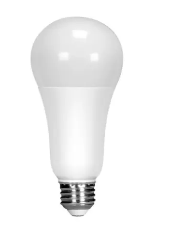 SATCO S28487 LED A19 Bulb, Dimmable, E26, Wattage 16.5W, Lumens 1600 lm, Voltage 120V, Color Temperature 5000K, White