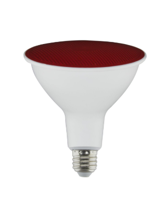 SATCO S29480 11.5 Watt PAR38 LED; Red; 90 degree Beam Angle; Medium base; 120 Volt Light Bulb