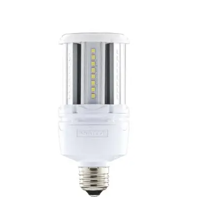 Satco S49671 LED Corncob Bulb, Non-Dimmable, E26, Wattage 22W, Lumens 2860 lm, Voltage 100-277V, Color Temperature 2700K
