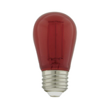 SATCO NUVO S8022 1 Watt; S14 LED Filament; Red Transparent Glass Bulb; E26 Base; 120 Volt; Non-Dimmable; Pack of 4